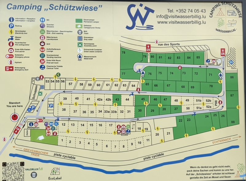 Plan du Camping Schützwiese